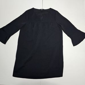 Madewell Starland Black Bell Sleeve Shift Dress Womans Size Large.